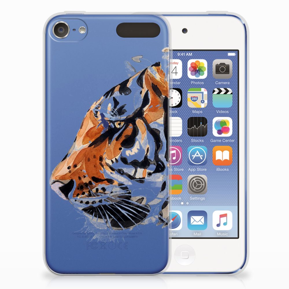 Apple iPod Touch 5 | 6 Uniek TPU Hoesje Watercolor Tiger