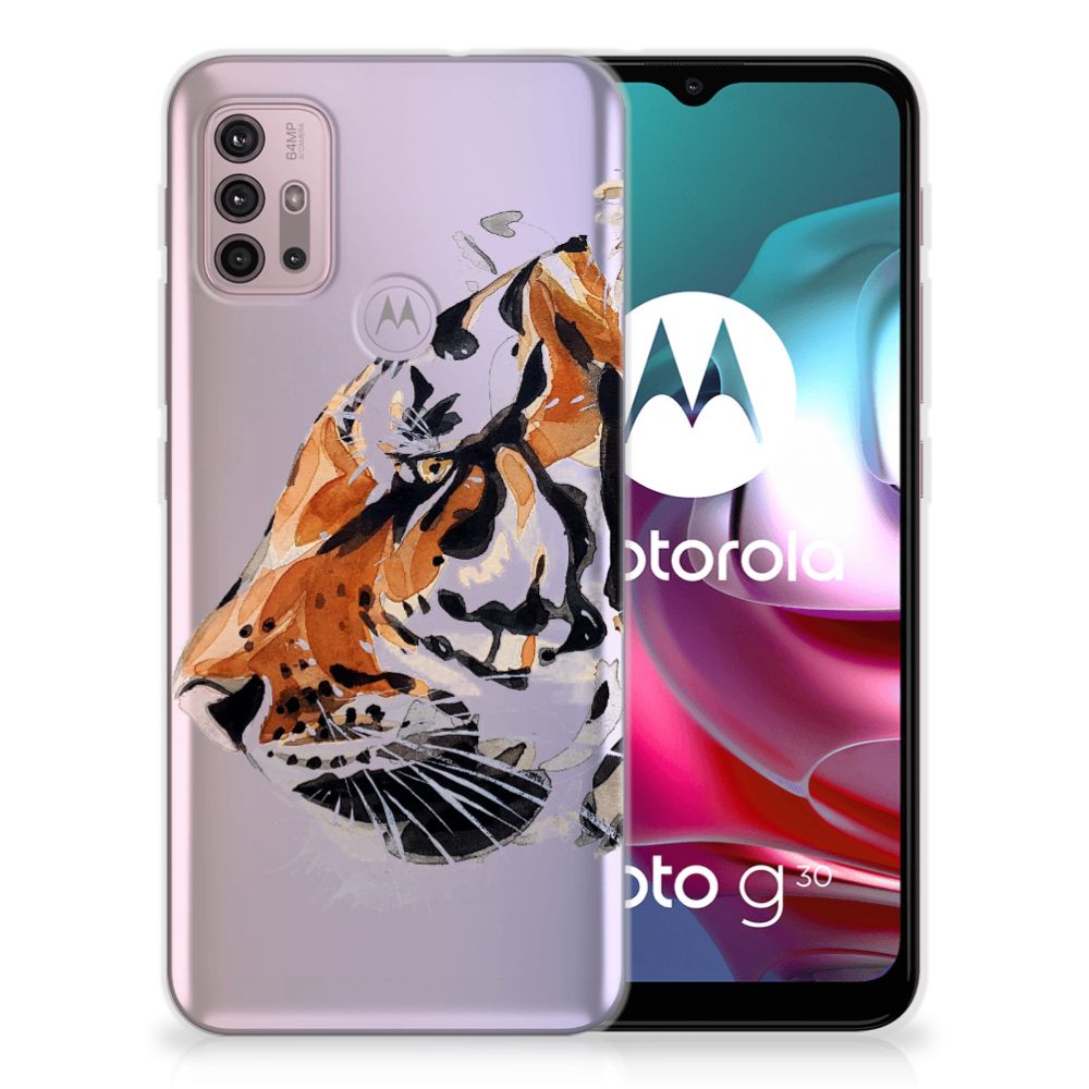Hoesje maken Motorola Moto G30 | G10 Watercolor Tiger