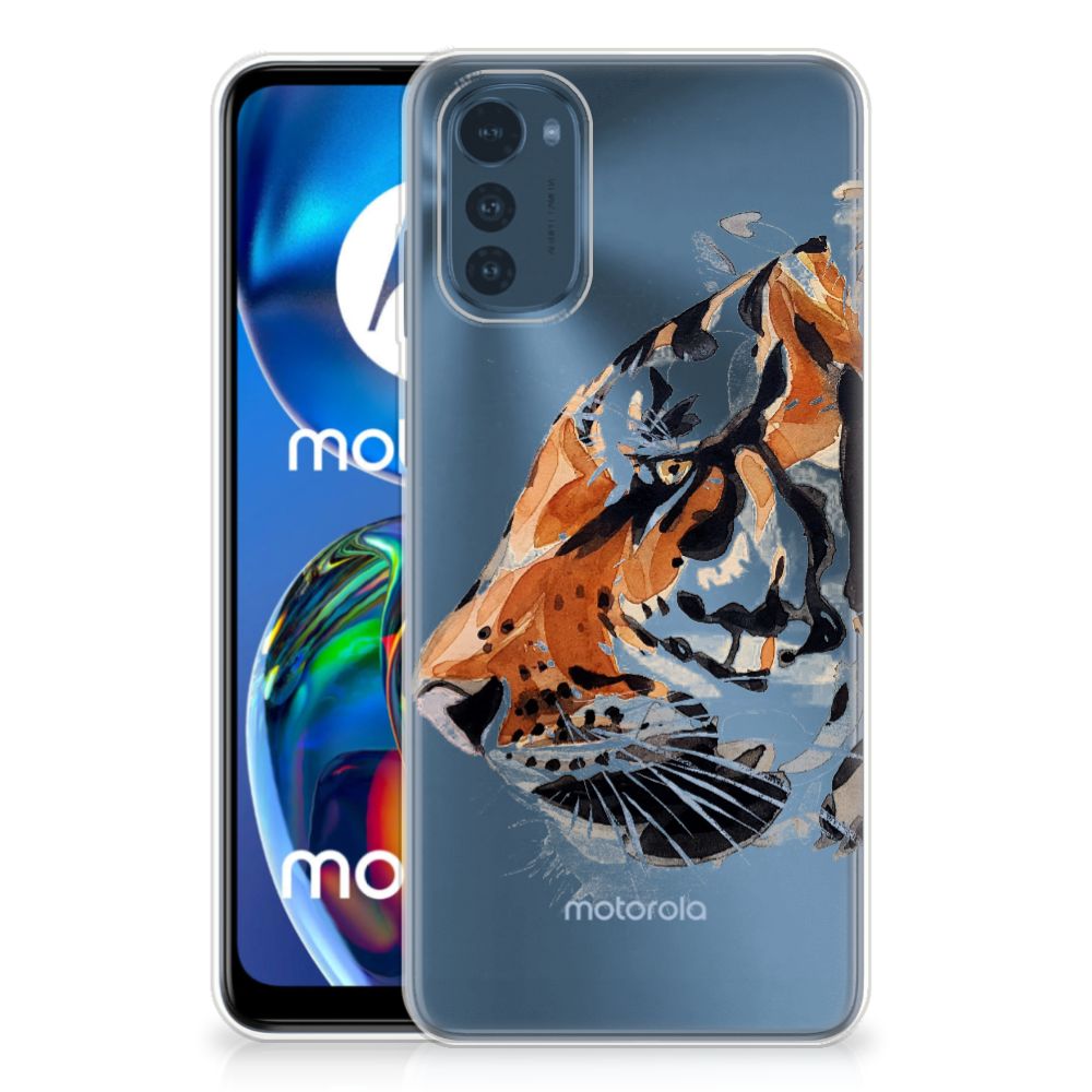Hoesje maken Motorola Moto E32/E32s Watercolor Tiger