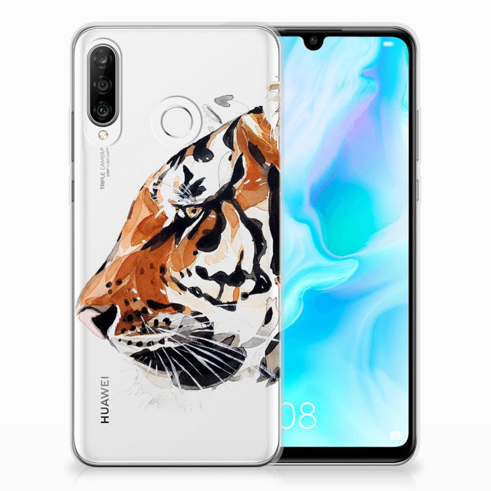 Hoesje maken Huawei P30 Lite Watercolor Tiger