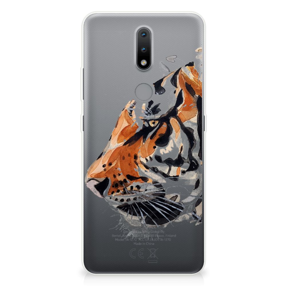 Hoesje maken Nokia 2.4 Watercolor Tiger