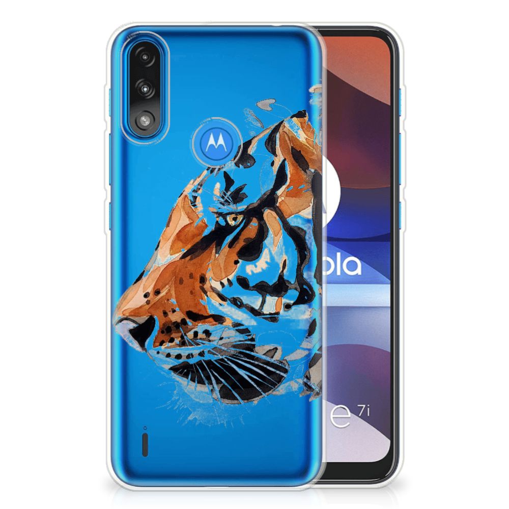 Hoesje maken Motorola Moto E7/E7i Power Watercolor Tiger