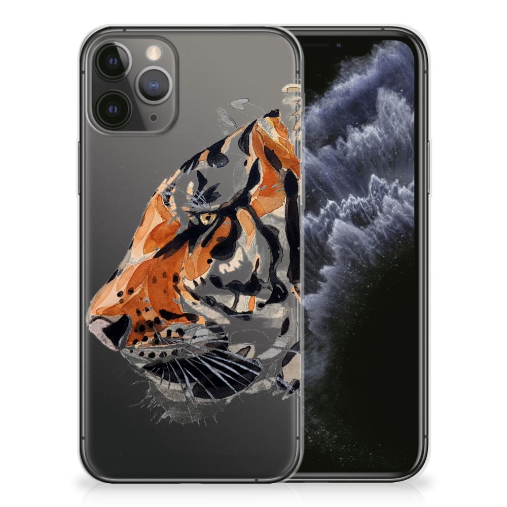 Hoesje maken Apple iPhone 11 Pro Watercolor Tiger