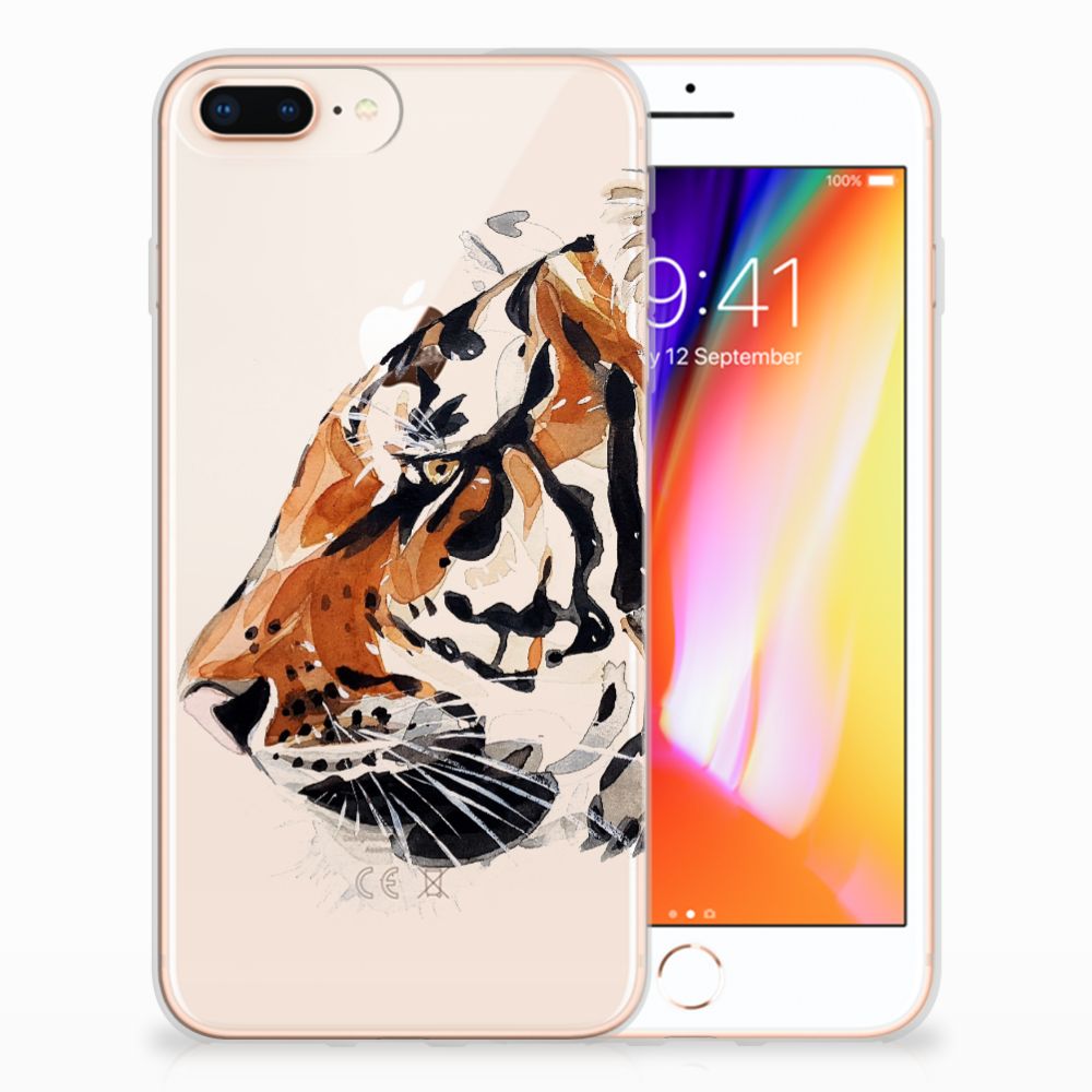 Hoesje maken Apple iPhone 7 Plus | 8 Plus Watercolor Tiger