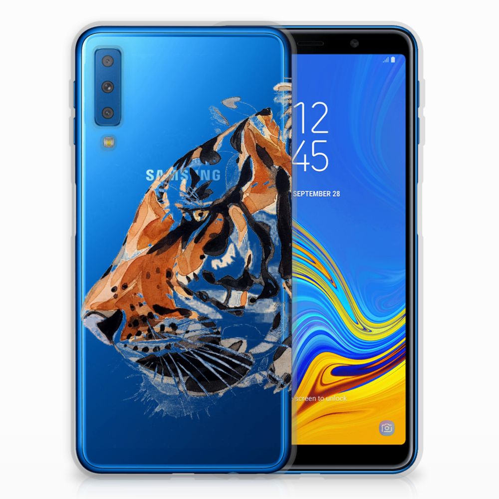 Hoesje maken Samsung Galaxy A7 (2018) Watercolor Tiger