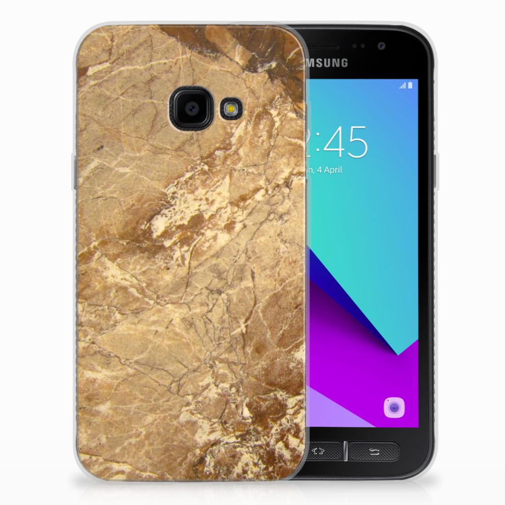 Samsung Galaxy Xcover 4 | Xcover 4s TPU Siliconen Hoesje Marmer Creme