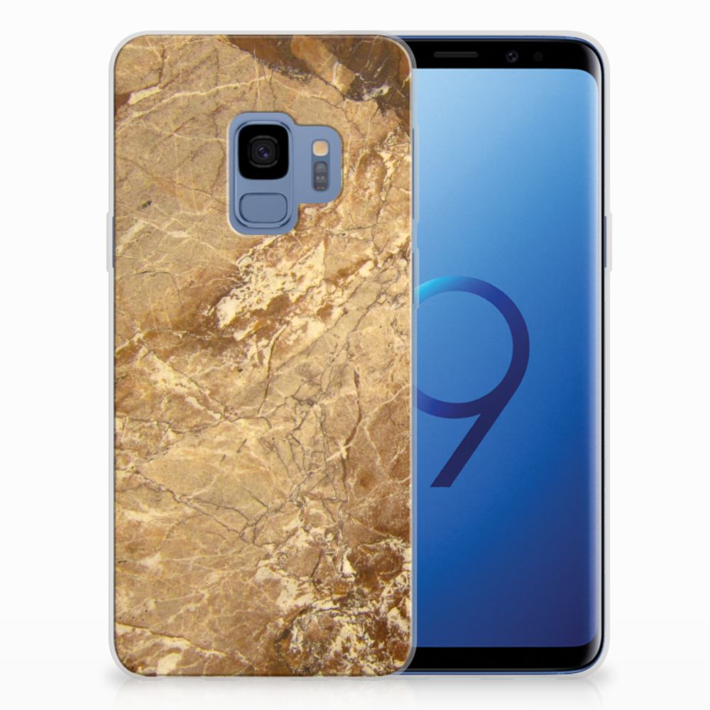 Samsung Galaxy S9 TPU Siliconen Hoesje Marmer Creme