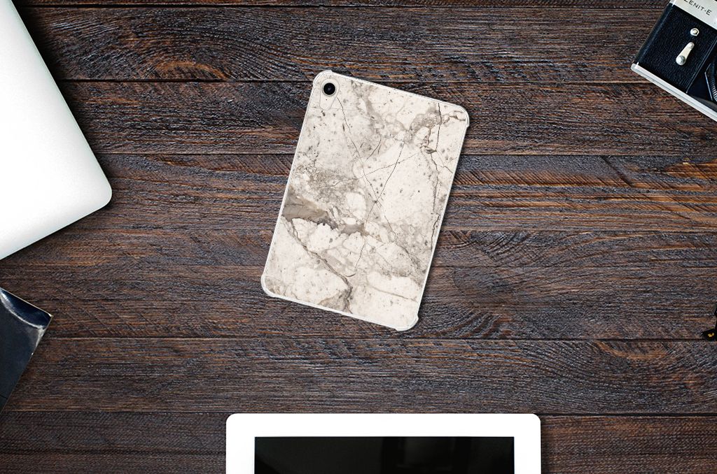 Apple iPad mini 6 (2021) Tablet Back Cover Marmer Beige