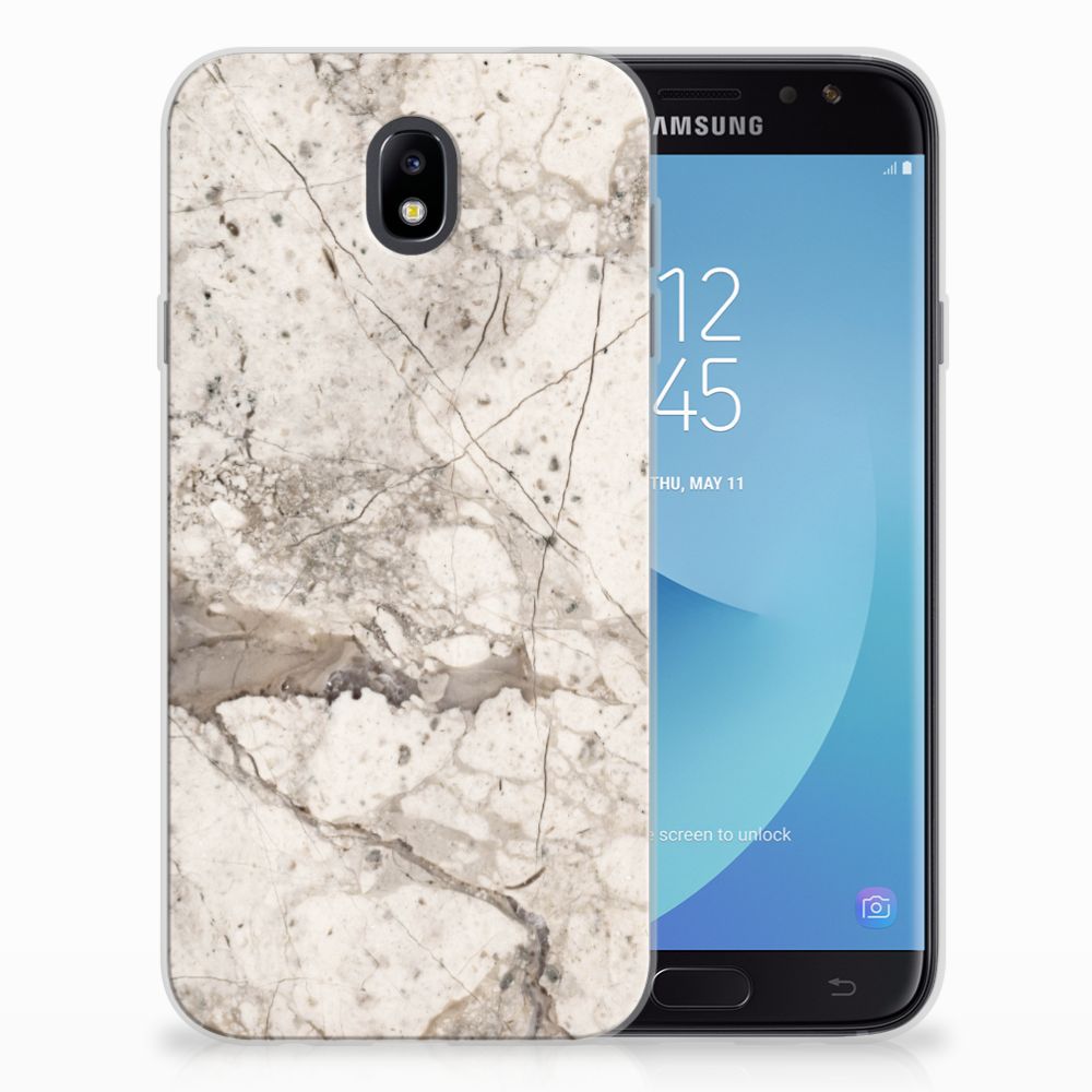 Samsung Galaxy J7 2017 | J7 Pro TPU Siliconen Hoesje Marmer Beige