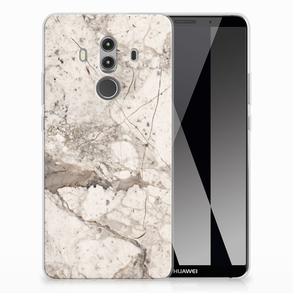 Huawei Mate 10 Pro TPU Siliconen Hoesje Marmer Beige