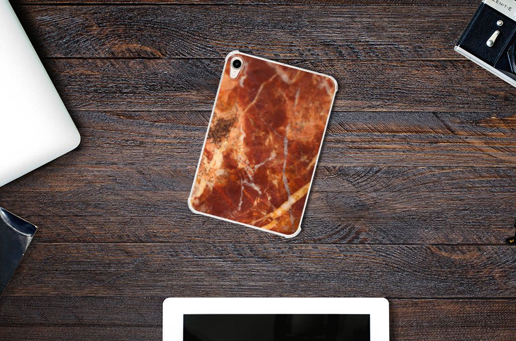 Apple iPad mini 6 (2021) Tablet Back Cover Marmer Bruin