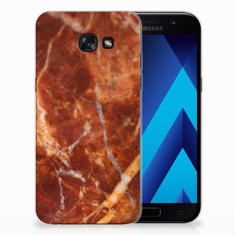Samsung Galaxy A5 2017 TPU Siliconen Hoesje Marmer Bruin