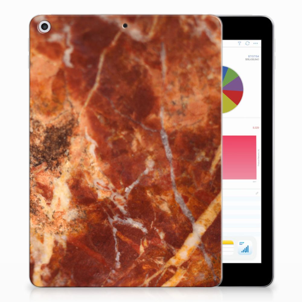 Apple iPad 9.7 2018 | 2017 Tablet Back Cover Marmer Bruin