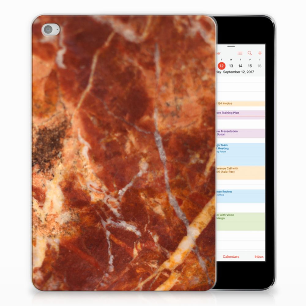 Apple iPad Mini 4 Tablethoesje Design Marmer Bruin