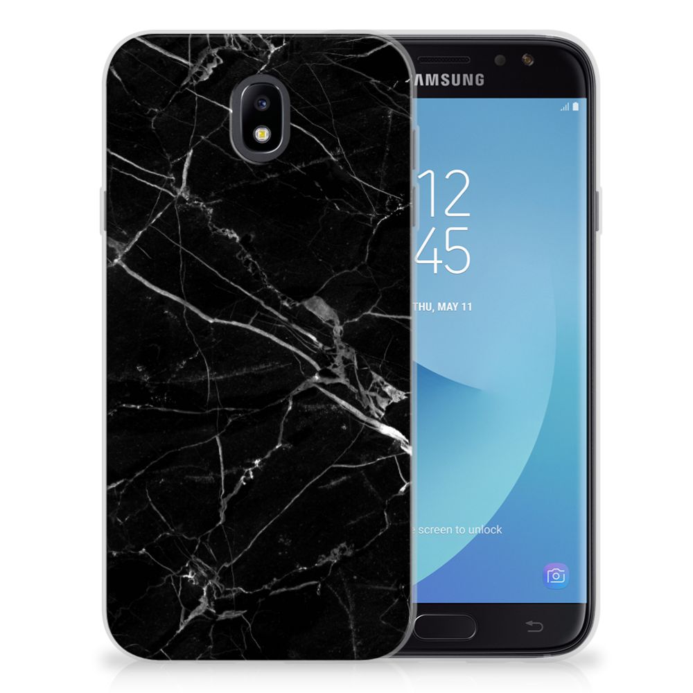 Samsung Galaxy J7 2017 | J7 Pro TPU Siliconen Hoesje Marmer Zwart - Origineel Cadeau Vader