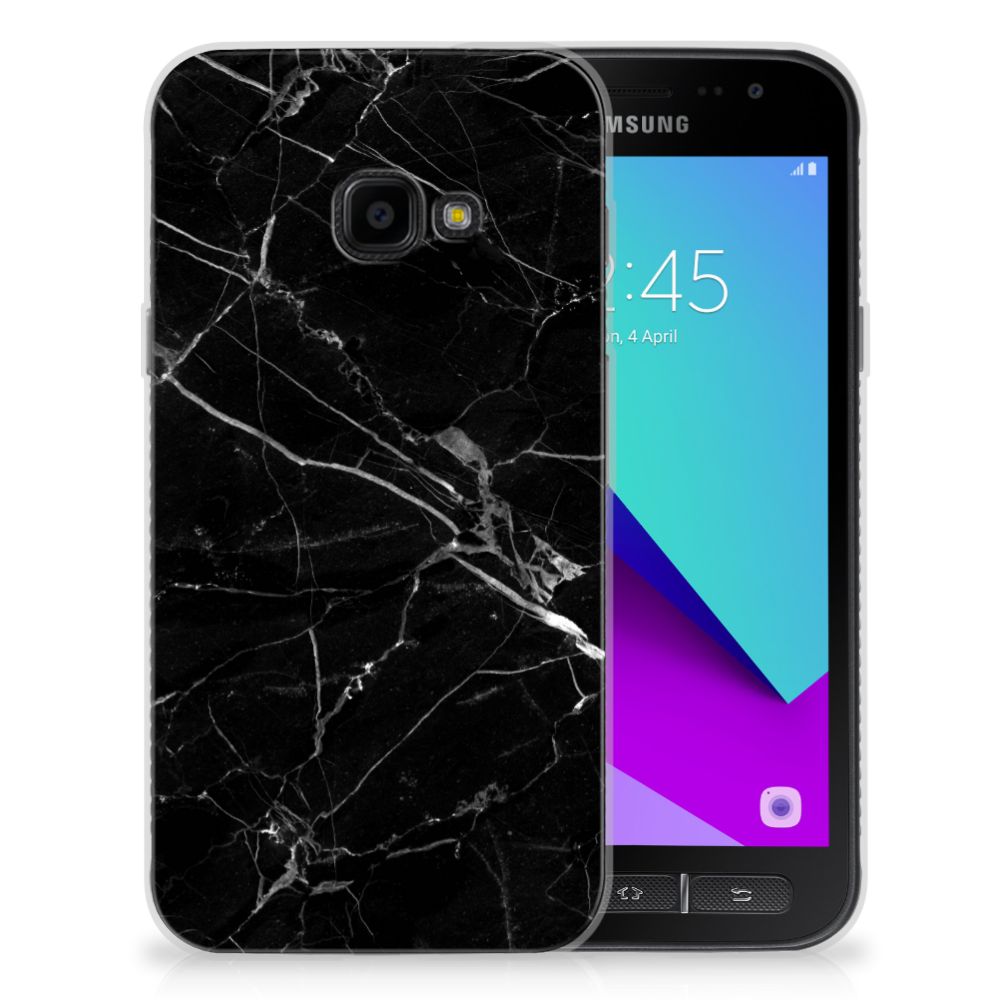 Samsung Galaxy Xcover 4 | Xcover 4s TPU Siliconen Hoesje Marmer Zwart - Origineel Cadeau Vader