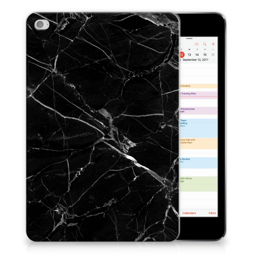 Apple iPad Mini 4 | Mini 5 (2019) Tablet Back Cover Marmer Zwart - Origineel Cadeau Vader