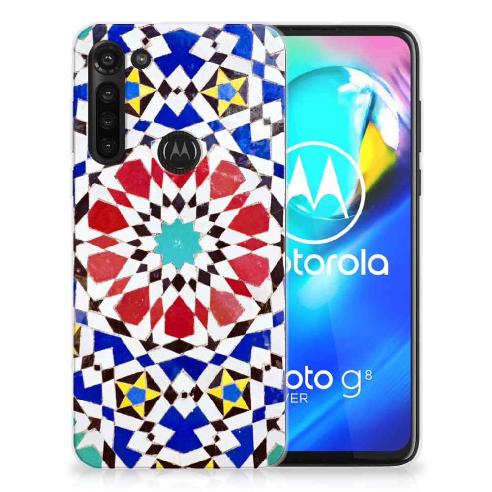 Motorola Moto G8 Power TPU Siliconen Hoesje Mozaïek 