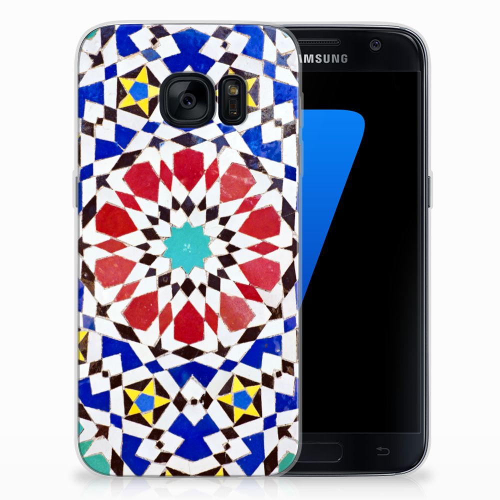 Samsung Galaxy S7 TPU Siliconen Hoesje Mozaïek 