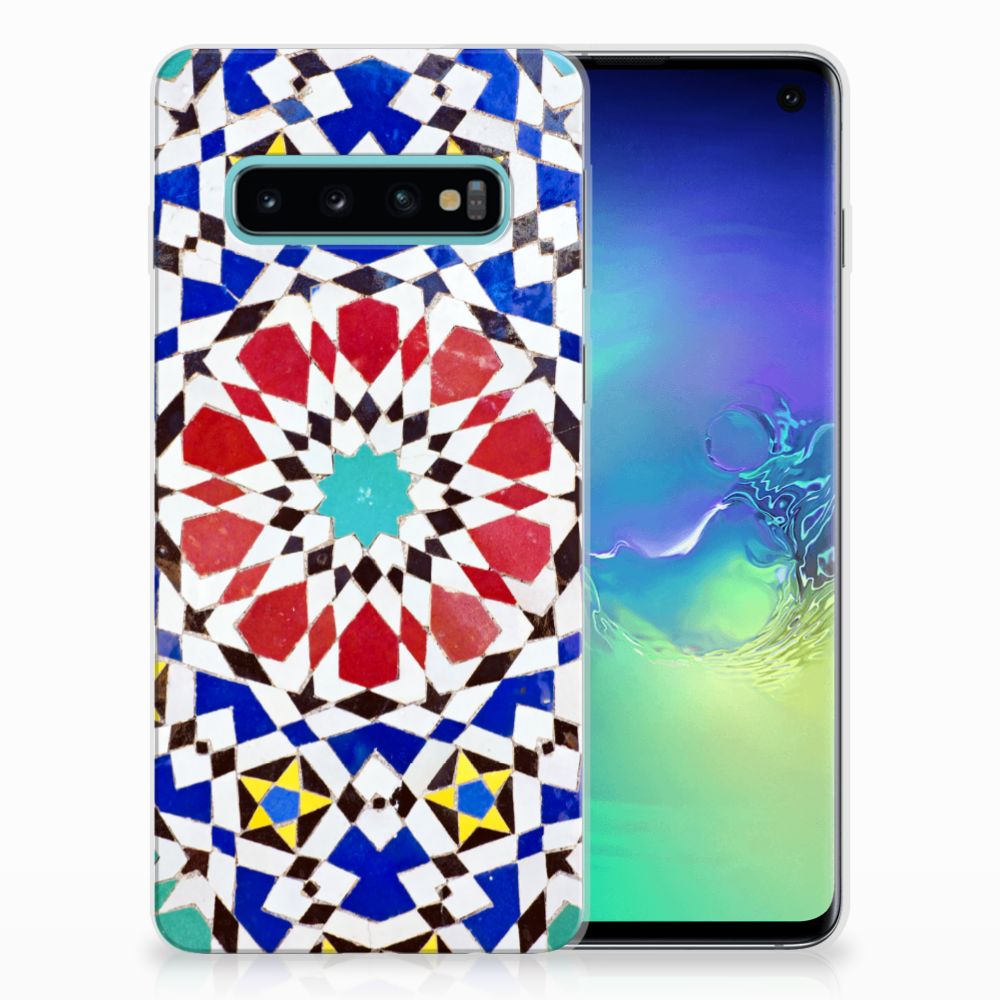 Samsung Galaxy S10 TPU Siliconen Hoesje Mozaïek 