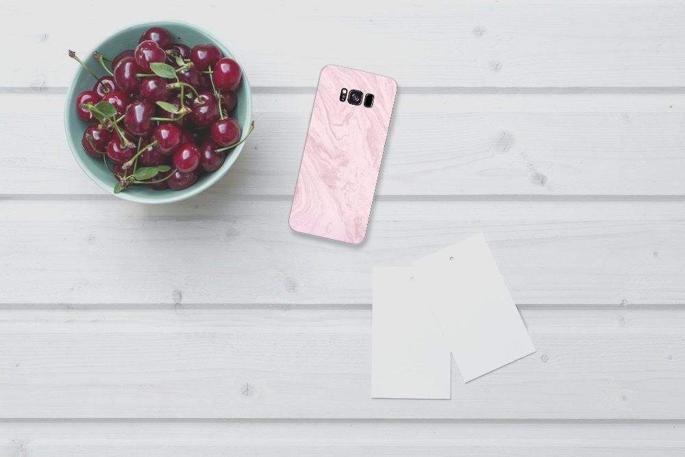 Samsung Galaxy S8 Plus TPU Siliconen Hoesje Marble Pink - Origineel Cadeau Vriendin