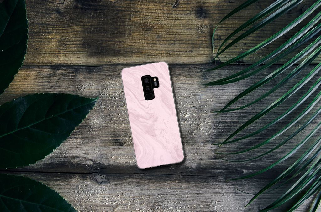 Samsung Galaxy S9 Plus TPU Siliconen Hoesje Marble Pink - Origineel Cadeau Vriendin
