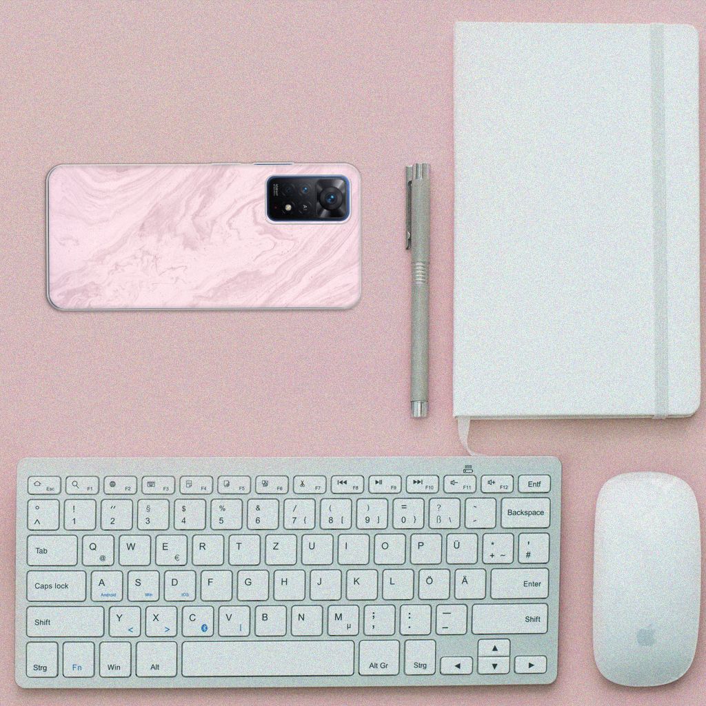 Xiaomi Redmi Note 11 Pro 5G TPU Siliconen Hoesje Marble Pink - Origineel Cadeau Vriendin