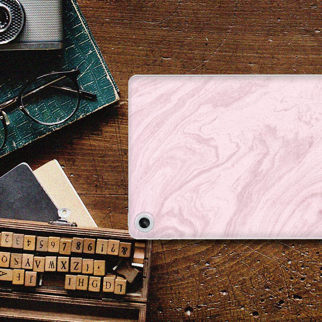 Lenovo Tab M10 Plus (3e generatie) Tablet Back Cover Marble Pink - Origineel Cadeau Vriendin