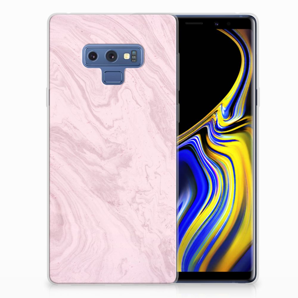 Samsung Galaxy Note 9 TPU Siliconen Hoesje Marble Pink - Origineel Cadeau Vriendin