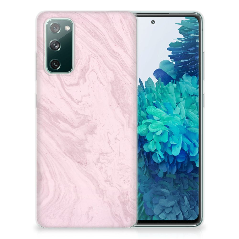 Samsung Galaxy S20 FE TPU Siliconen Hoesje Marble Pink - Origineel Cadeau Vriendin