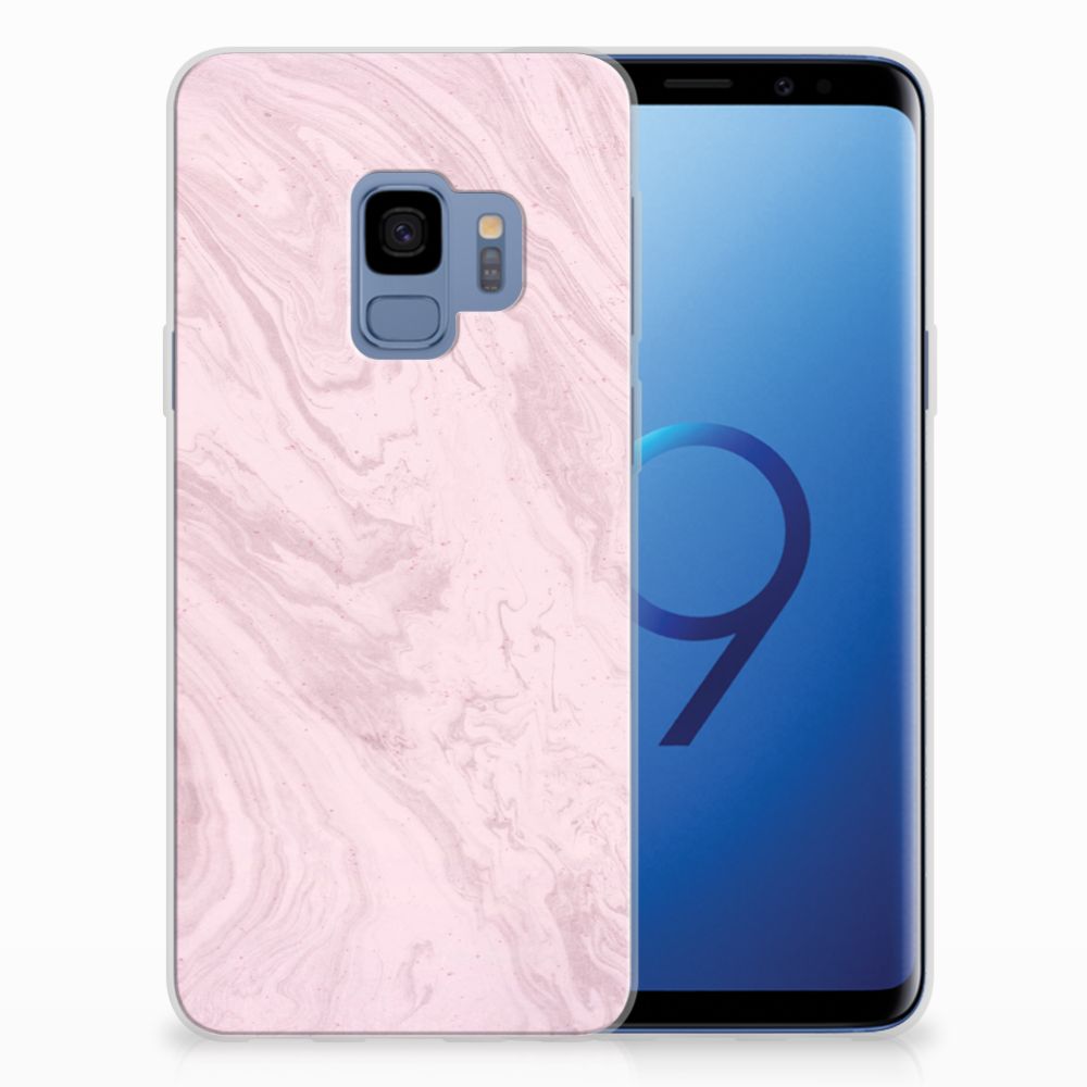 Samsung Galaxy S9 TPU Siliconen Hoesje Marble Pink - Origineel Cadeau Vriendin