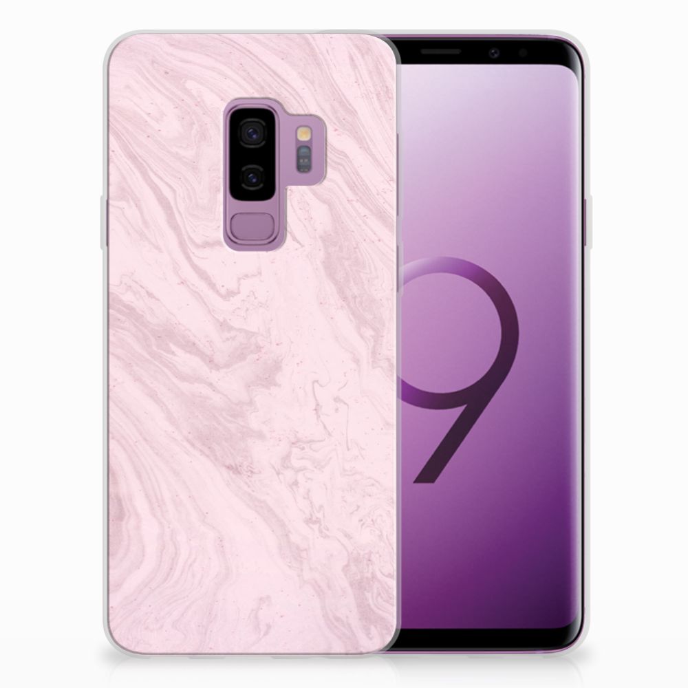 Samsung Galaxy S9 Plus TPU Siliconen Hoesje Marble Pink - Origineel Cadeau Vriendin