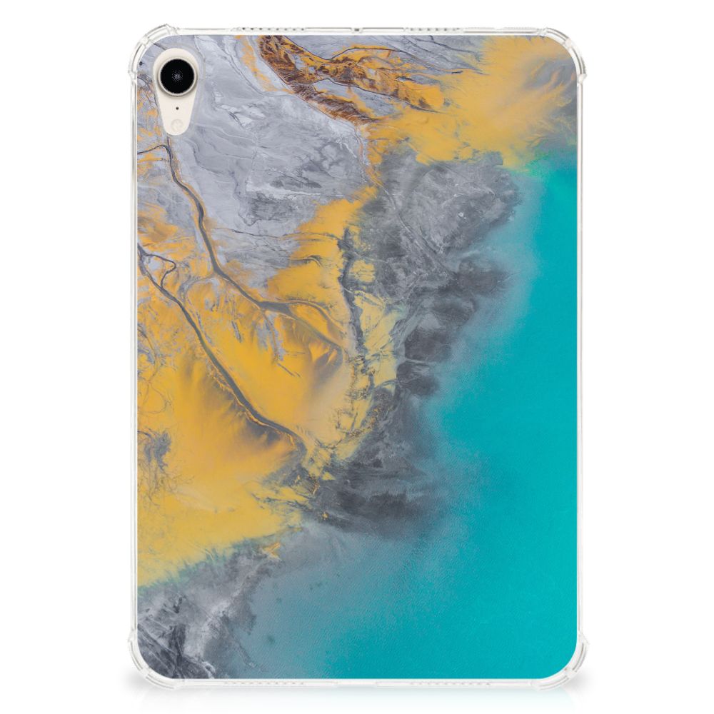 Apple iPad mini 6 (2021) Tablet Back Cover Marble Blue Gold