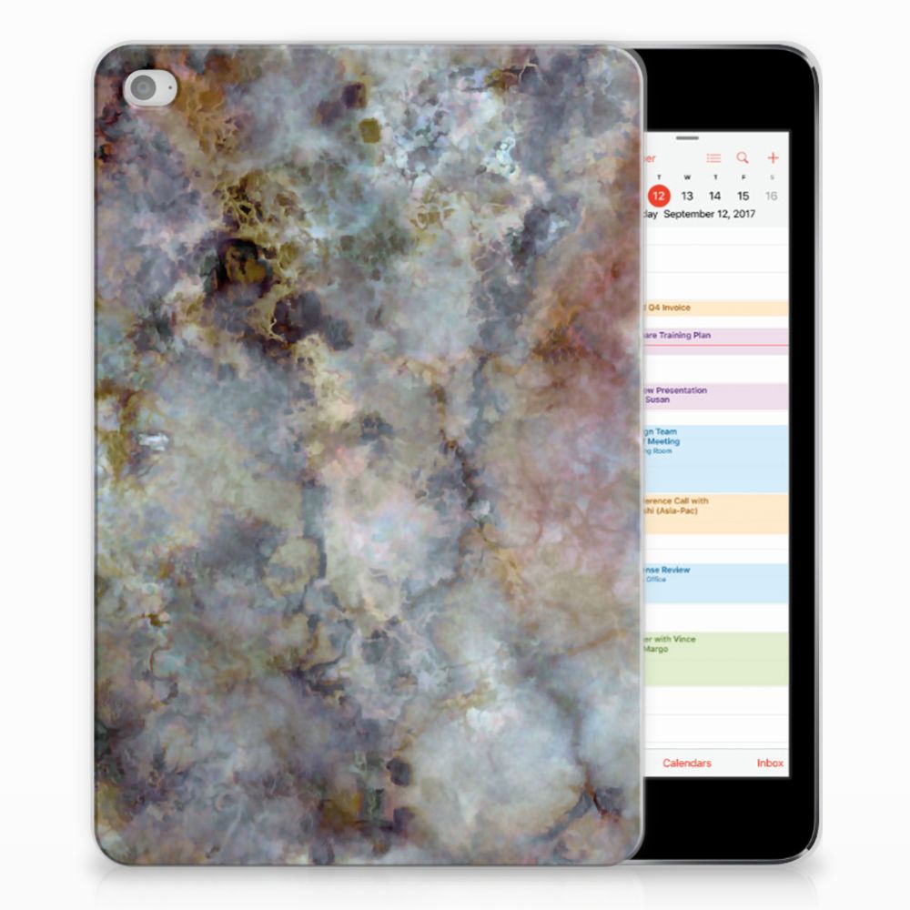 Apple iPad Mini 4 Tablethoesje Design Marmer Grijs