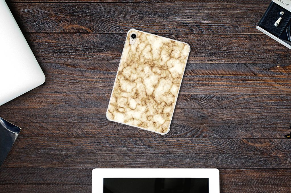 Apple iPad mini 6 (2021) Tablet Back Cover Marmer Goud