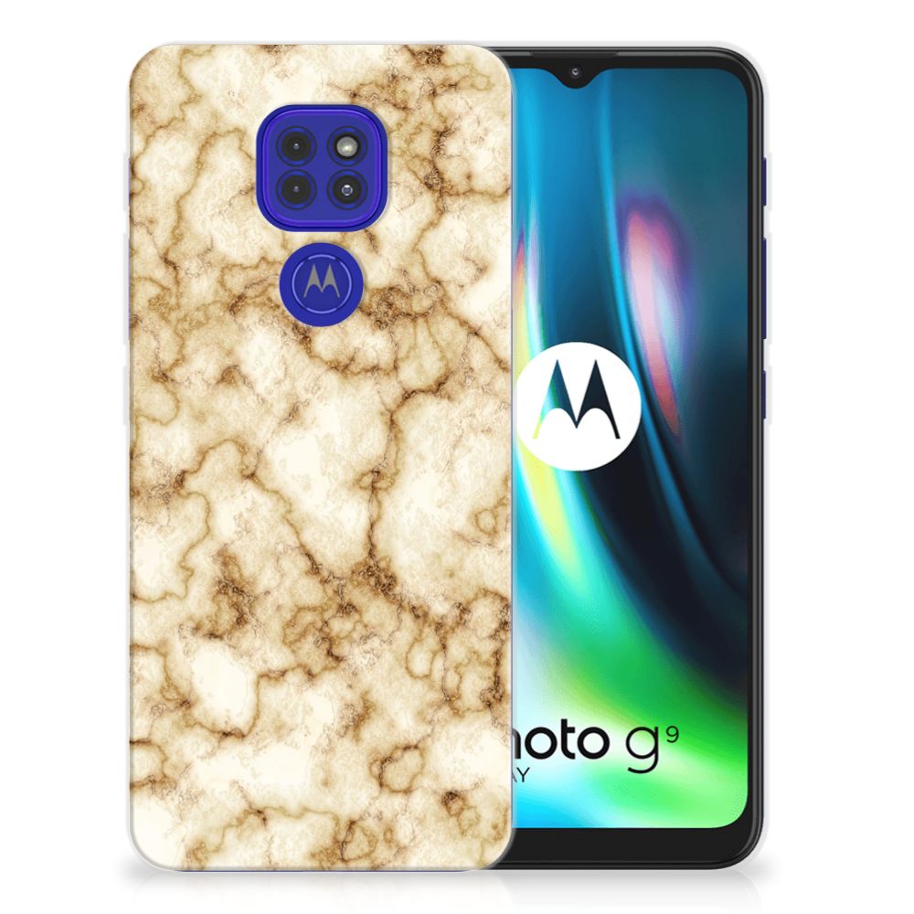 Motorola Moto G9 Play | E7 Plus TPU Siliconen Hoesje Marmer Goud