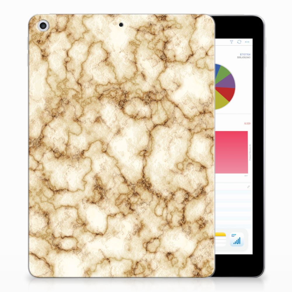 Apple iPad 9.7 2018 | 2017 Tablet Back Cover Marmer Goud