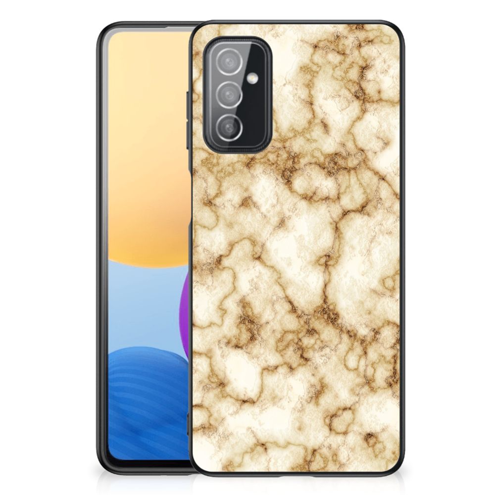 Samsung Galaxy M52 Marmeren Print Telefoonhoesje Marmer Goud