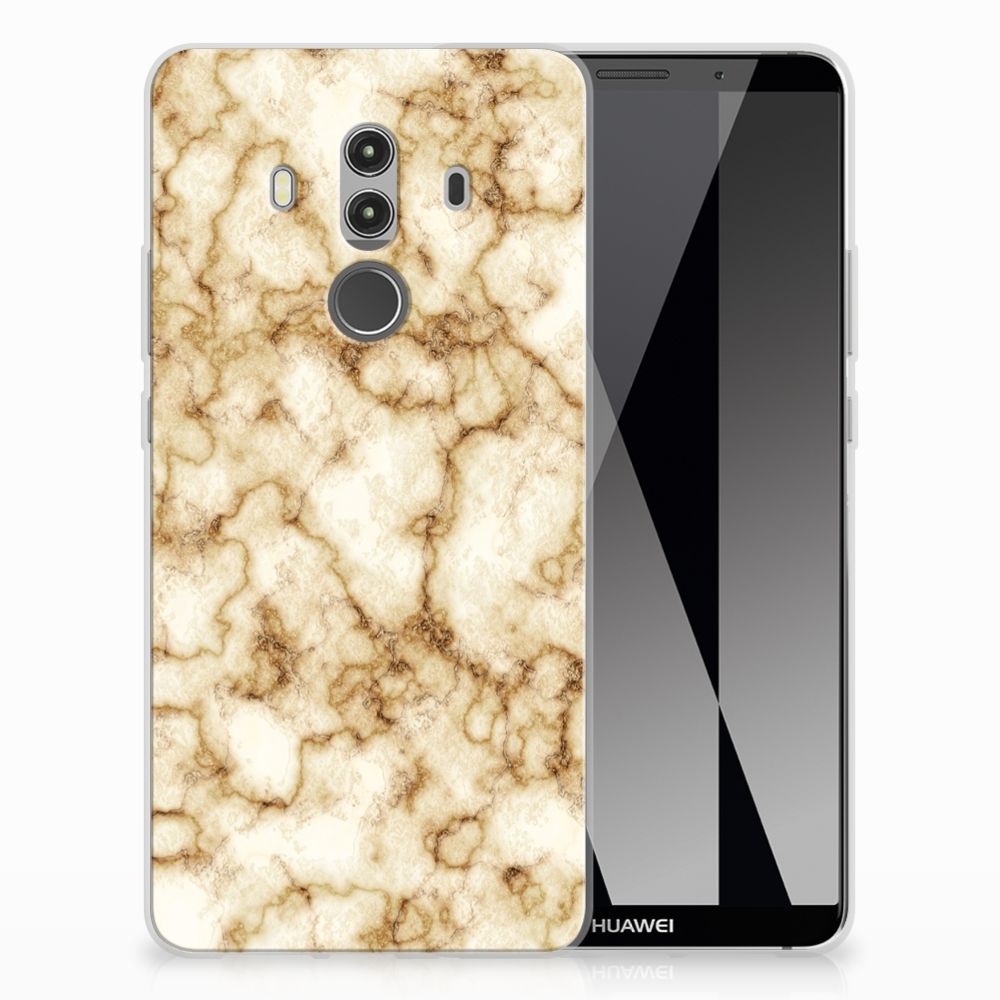 Huawei Mate 10 Pro TPU Siliconen Hoesje Marmer Goud
