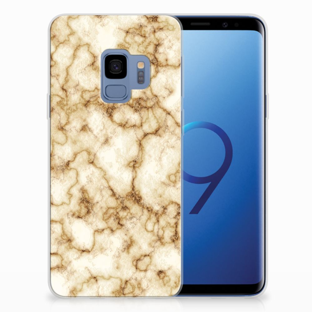 Samsung Galaxy S9 TPU Siliconen Hoesje Marmer Goud