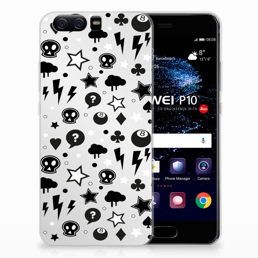 Silicone Back Case Huawei P10 Silver Punk