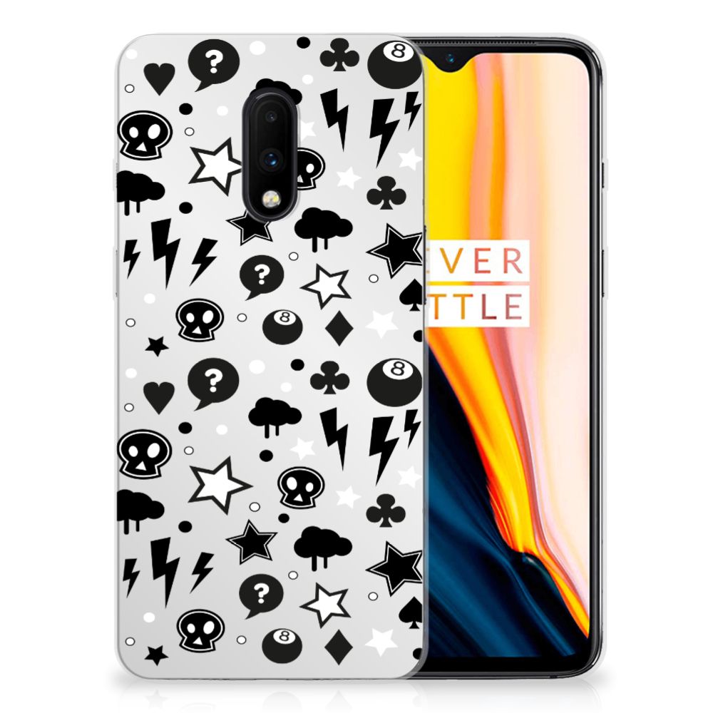 Silicone Back Case OnePlus 7 Silver Punk