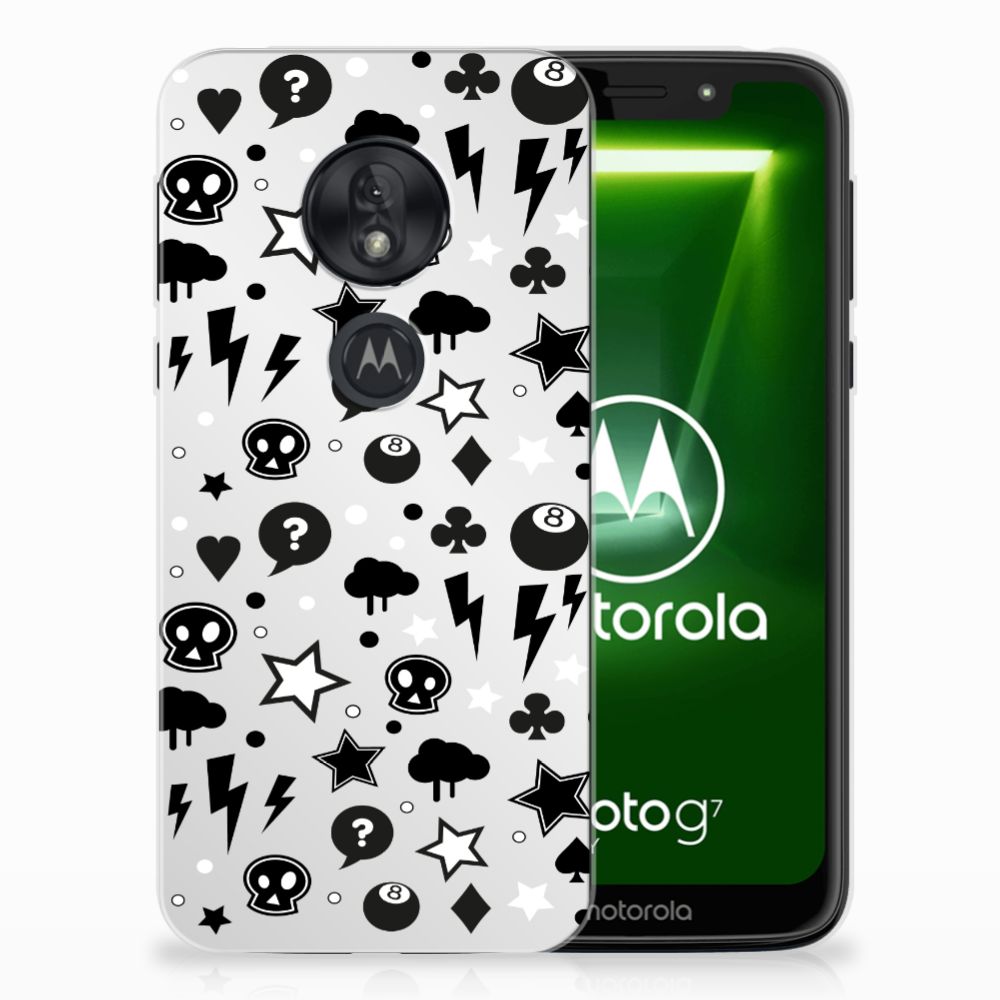 Silicone Back Case Motorola Moto G7 Play Silver Punk