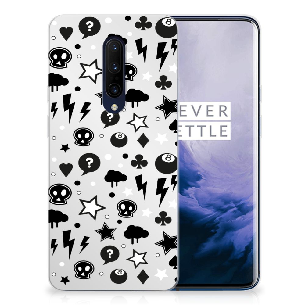 Silicone Back Case OnePlus 7 Pro Silver Punk