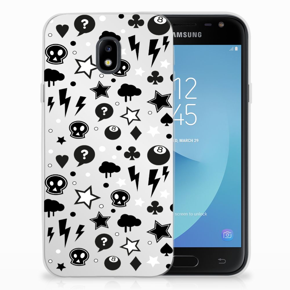 Silicone Back Case Samsung Galaxy J3 2017 Silver Punk