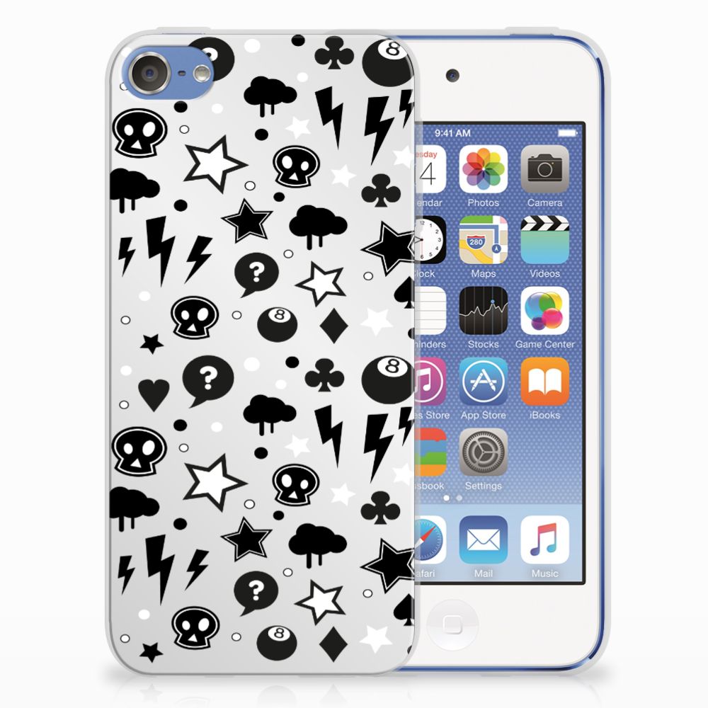 Silicone Back Case Apple iPod Touch 5 | 6 Silver Punk