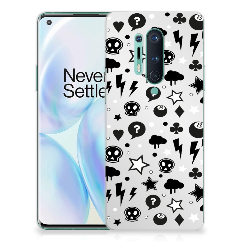 Silicone Back Case OnePlus 8 Pro Silver Punk