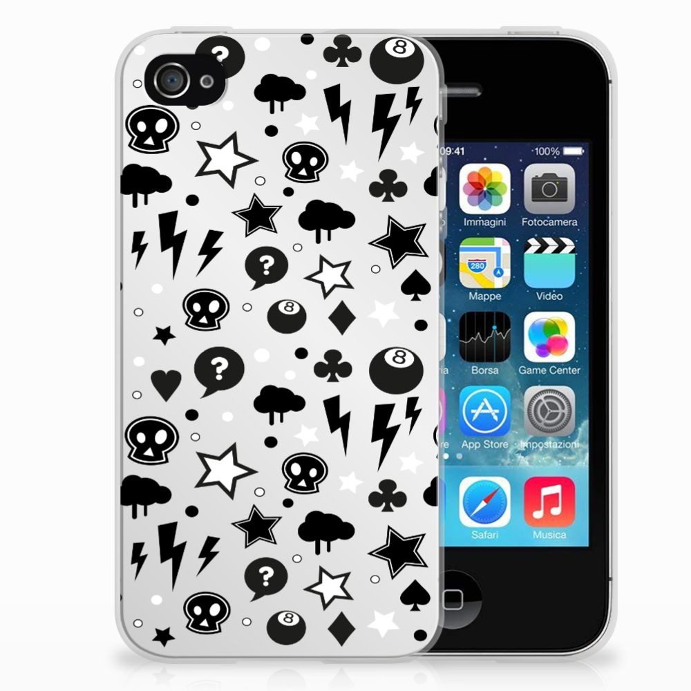 Silicone Back Case Apple iPhone 4 | 4s Silver Punk