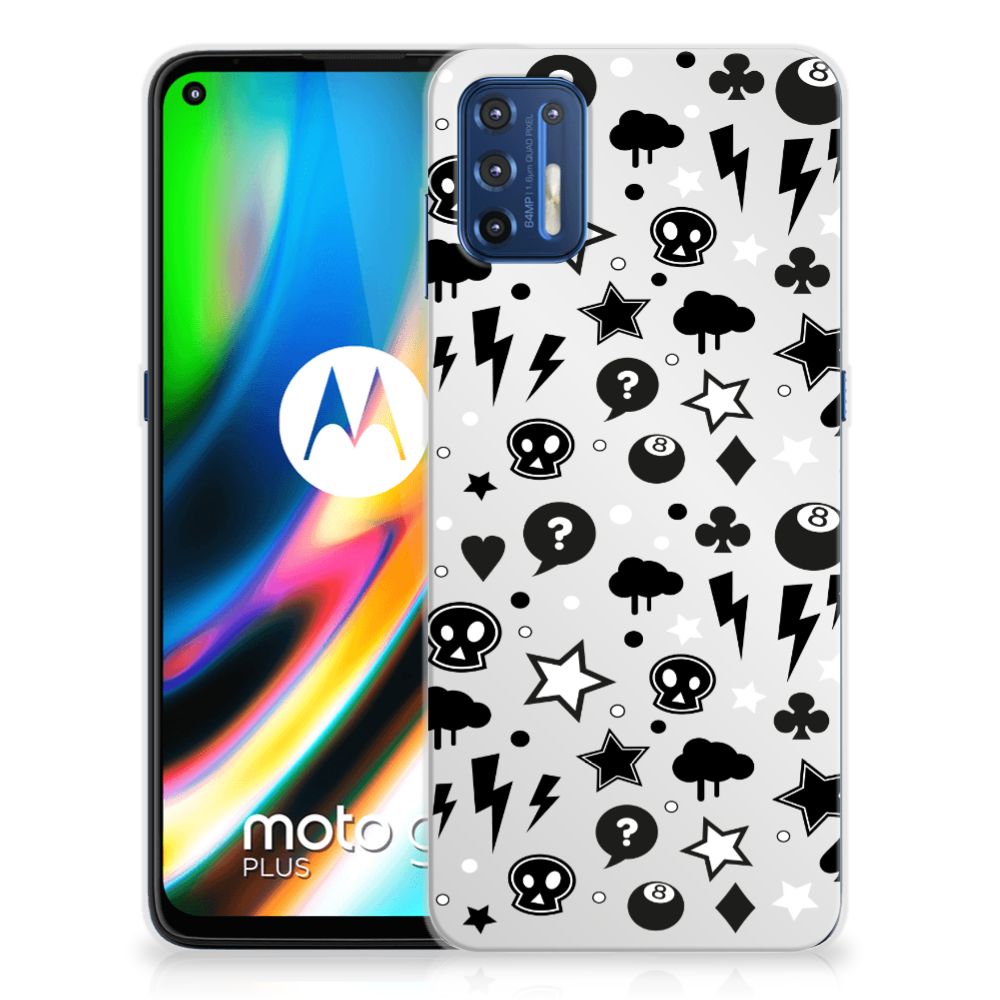 Silicone Back Case Motorola Moto G9 Plus Silver Punk
