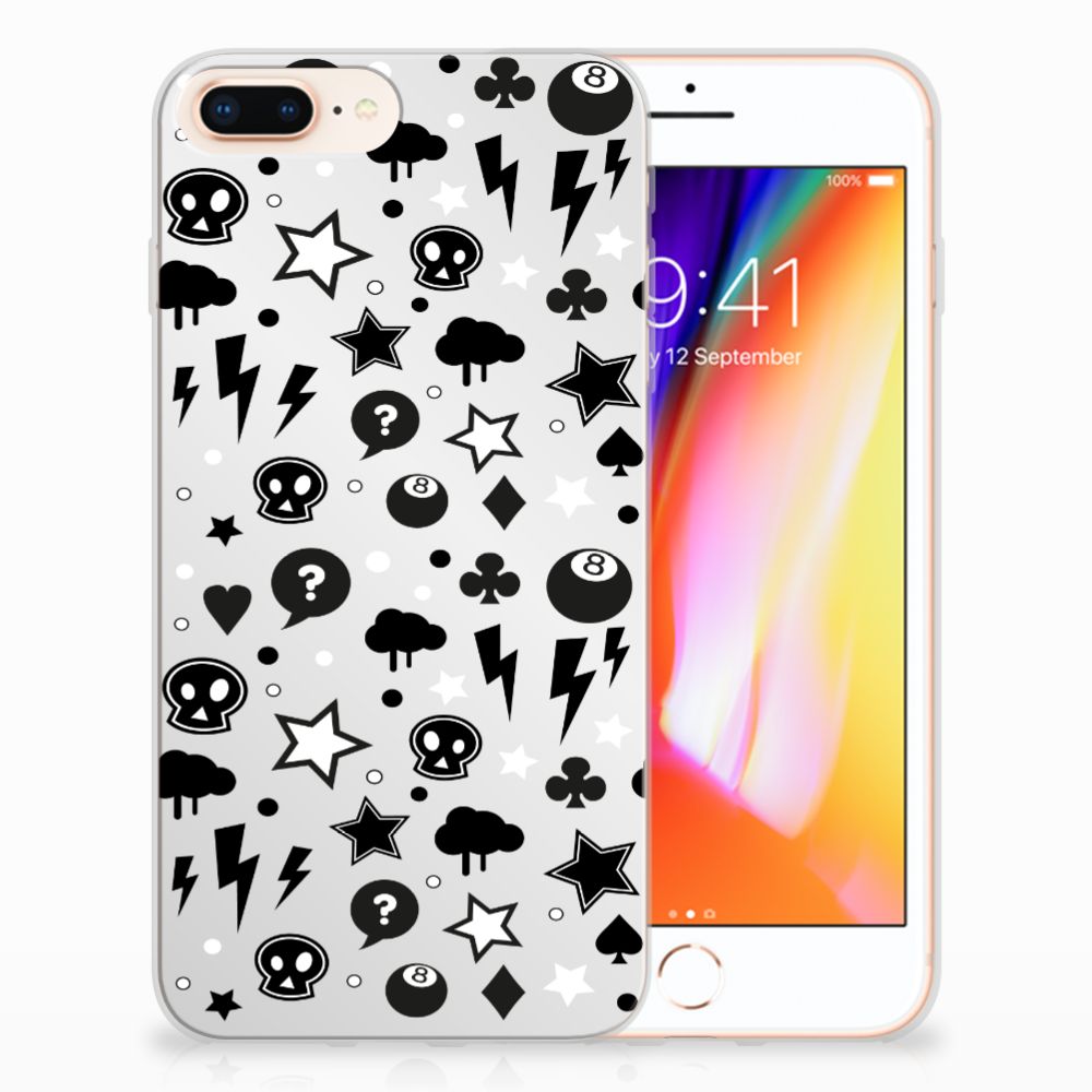 Silicone Back Case Apple iPhone 7 Plus | 8 Plus Silver Punk